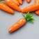 Easter decor "Carrots with silver sparkles" set of 10 pcs 4 cm