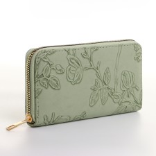Women's wallet with lightning, green color