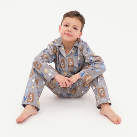 Pajama nursery (shirt, trousers) KAFTAN "Bears", p. 98-104, beige-6