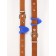 Light beacon on the collar/leash with 3 lumines of the "foot", 3.2 cm, silicone, blue