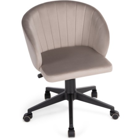 Computer chair Plastic Plastic/velor, black/beige 59x60x78 cm-5