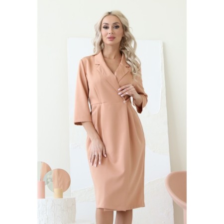 Female dress, size 50, beige color-2