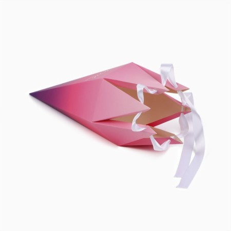 Carriage - hexagon for flowers “With love!”, Pink, 15 x 35 x 15 cm-1