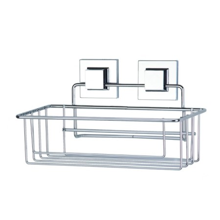Shelf in the bathroom straight, 27 x 15 x 16 cm, self -adhesive, chromium color, EF254