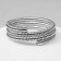 Bracelet-spring "relief" 3 rows, color silver, d = 6.5 cm