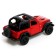 Metal jeep wrangler, 1:32, inertia, matte red color