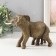 Polystone souvenir "Elephant with an elephant on a walk" 17x10x13.7 cm