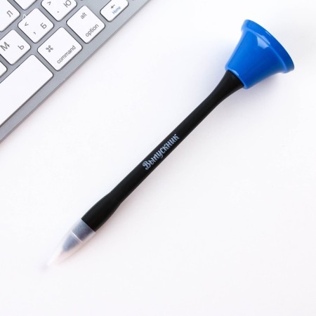 Handle Print Bell Bell on the postcard on the graduation "Last call" Blue paste 0.8 mm-2