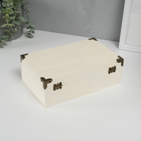 Casket wood for painting "chest" 24x15x8 cm-3