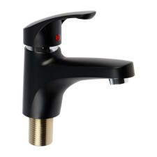 Zein Z3657 sink mixer, single-leaf, pouring height 9 cm, ABS plastic, black