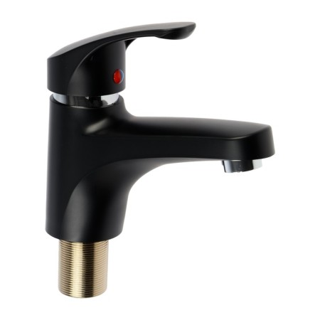 Zein Z3657 sink mixer, single-leaf, pouring height 9 cm, ABS plastic, black