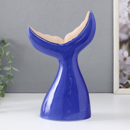 Souvenir Ceramics "Big Tail of the Whale" Sand-blue 13.8x8x22.6 cm-2