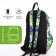 Waterproof backpack with lightning, 3 pockets, green color