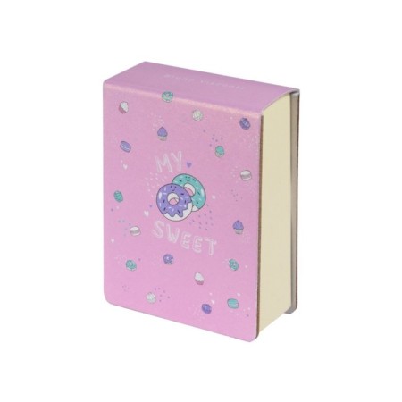 Notepad A7, 250 sheets on glue Smart Journal, hard cover, mix-3