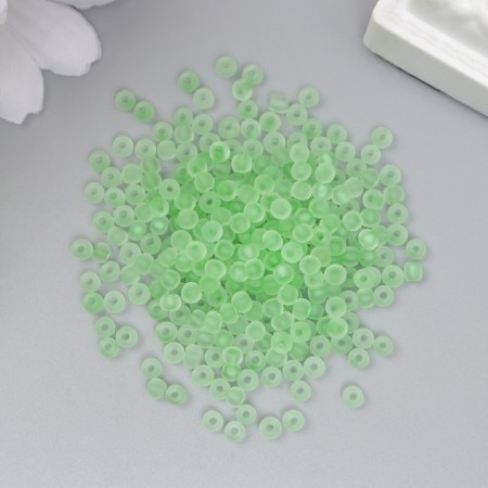 Glass 8/0 "Matte translucent. Salad" 10 g-1