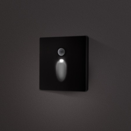 Built-in lamp for the stairs, NL-39, engine sensor, 1.5 W, 60 lm, 6500k, black-1