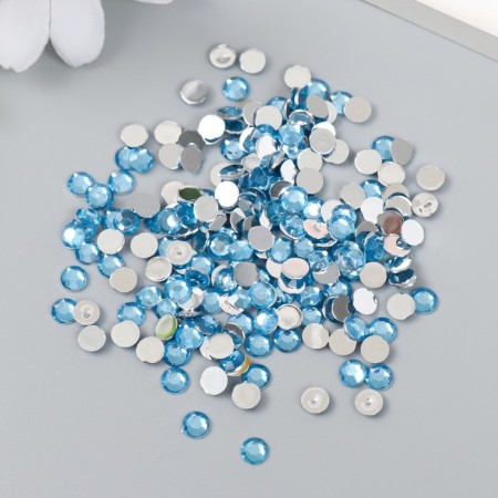 Decor for creativity in the bottle "Rhinestones. Light blue" set 500 pcs d = 0.5 cm 7x2x2 cm-3
