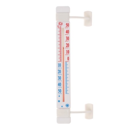 Thermometer, street, window, on Velcro, white-1