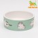 Ceramic "Kotsy" bowl 300 ml 12.5 x 4.5 cm, white-green