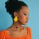 Earrings Metal "brightness" rhombus, yellow color