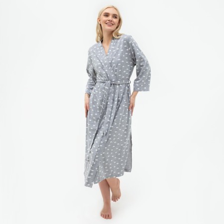 Women's bathrobe KAFTAN "Clouds", Gray, p.40-42