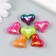 Busina for creativity plastic "Heart -colored, mother -of -pearl" mix 2.1x1.6x0.9 cm