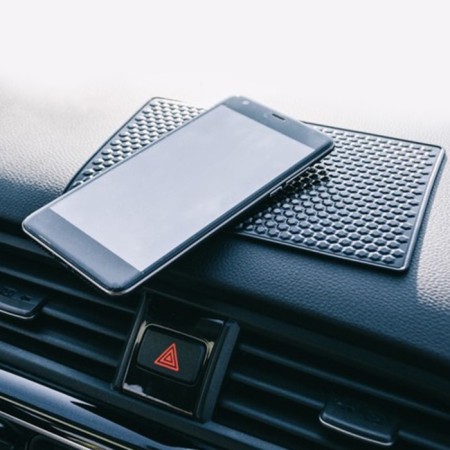 Anti -slip mat, small honeycombs, 18 × 12 cm, black