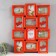 Platinum multiplite collage for 12 photos 10x15 cm, red with gold