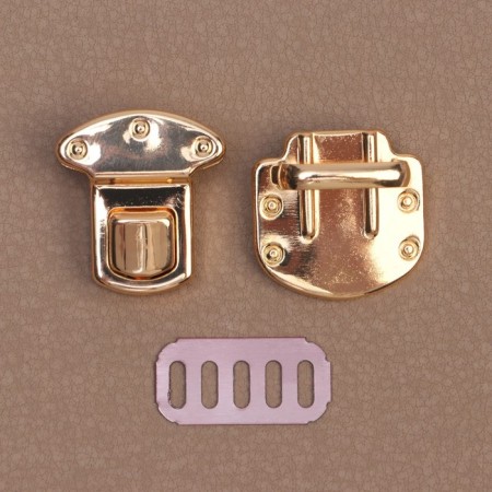 Bag Fraille, 2.2 × 2.7 cm, gold color-2