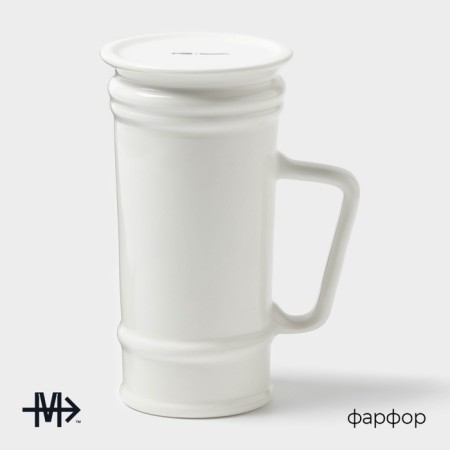 Mug Magistro Olivequeen, 750 ml, 13 × 10 × 18.5 cm, porcelain, white-1