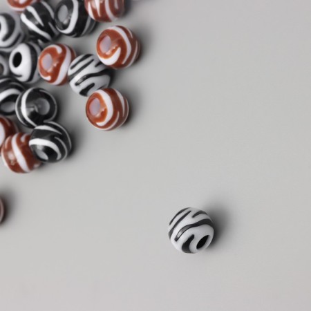 Beads for creativity Plastic "Shard Sebra" set 20 GP1.2x1.2x1.2 cm-1