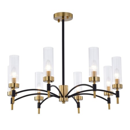 Ceiling light Gerhort G111101/8BRS+BK CL, 8x40W, E14, 61.5x76.9x76.9 cm, bronze color