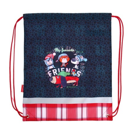 Shoe bag 440 x 365 mm, Erich Krause, 300D density, with a reflective strip, Adventure Friends-2