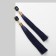 Earrings "Brushes" radiance, blue color in gold, l brush 8 cm