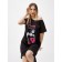 Night shirt female love, size 56, black color