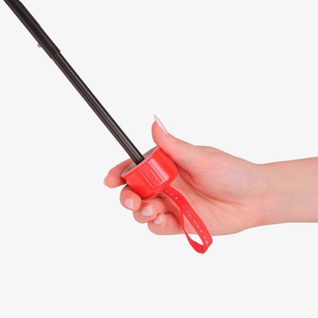 Mechanical “monoton” umbrella, satin, 4 additions, 8 spokes, r = 49 cm, red color-7