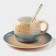 Tea couple ceramic “magic”, 3 objects: 260 ml mug, saucer d = 15.8 cm, spoon h = 14 cm, color-blue color