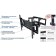 Kromax Atlantis-80 Black Black 32 "-75" Max.50kg, wall rotary-vel 10047