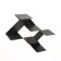 Pan-column "Italian", 2 pcs, black, metal thickness 2 mm, 39 x 16 x 25 cm