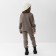 Children's pants minku, brown color, height 98 cm