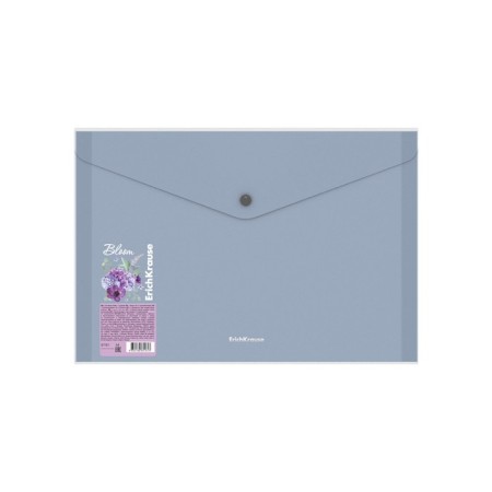 A4, 550 μm button, Erichkrause "Matt Pastel Bloom", with extension, 4 compartments, translucent, embossing "Sand", mix-11