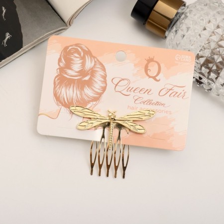 Liberty hair crest Dragonfly, 4x5 cm, gold-2