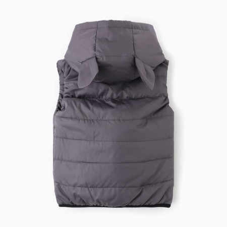 Children's vest, gray color, height 92 cm-3
