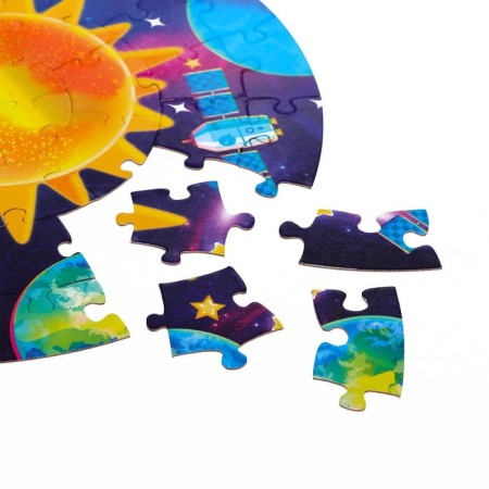 Round puzzle in the metal box "Cosmos", 44 details-2