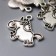 Decor metal for creativity "Unicorn" silver 2.2x2.4 cm