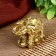 NECKE Polystone "Elephant on Coins" bronze 6.7x8.2x4.6 cm