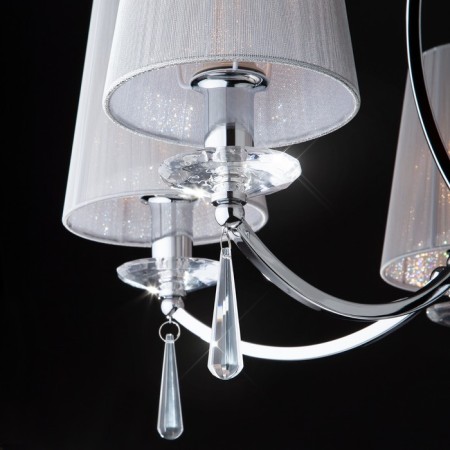 Suspended chandelier with crystal Valery, 40W, E14, 63x63 cm-2