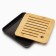 Tray for the tea ceremony, 20 x 20 x 2.5 cm, black tray