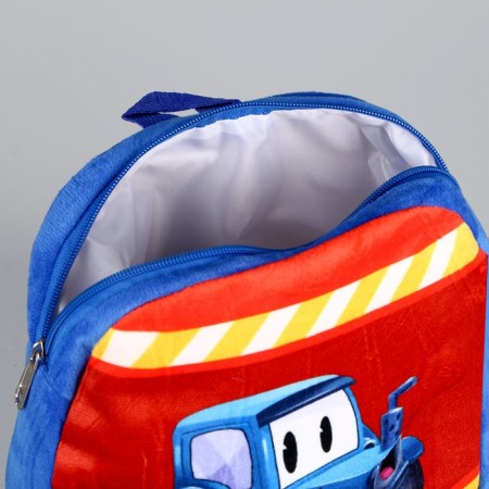 Baby plush backpack for the boy "Tractor", 23 × 23 × 7 cm-5
