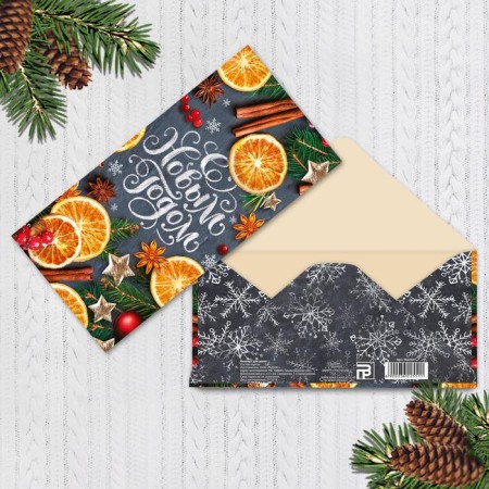 The envelope for the Magic New Year's money cinnamon, 16.5 x 8 cm, New Year-1